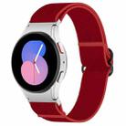 For Samsung Galaxy Watch 5 44mm Nylon Stretch Black Buckle Watch Band(Red) - 1