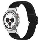 For Samsung Galaxy Watch 4 Classic 42mm Nylon Stretch Black Buckle Watch Band(Black) - 1