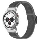 For Samsung Galaxy Watch 4 Classic 42mm Nylon Stretch Black Buckle Watch Band(Grey) - 1