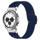 For Samsung Galaxy Watch 4 Classic 42mm Nylon Stretch Black Buckle Watch Band(Blue) - 1