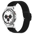 For Samsung Galaxy Watch 4 Classic 46mm Nylon Stretch Black Buckle Watch Band(Black) - 1