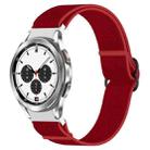 For Samsung Galaxy Watch 4 Classic 46mm Nylon Stretch Black Buckle Watch Band(Red) - 1