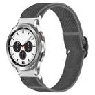For Samsung Galaxy Watch 4 Classic 46mm Nylon Stretch Black Buckle Watch Band(Grey) - 1