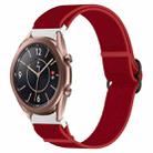 For Samsung Galaxy Watch 3 41mm Nylon Stretch Black Buckle Watch Band(Red) - 1