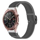 For Samsung Galaxy Watch 3 41mm Nylon Stretch Black Buckle Watch Band(Grey) - 1