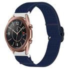 For Samsung Galaxy Watch 3 41mm Nylon Stretch Black Buckle Watch Band(Blue) - 1