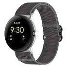 For Google Pixel Watch Nylon Stretch Black Buckle Watch Band(Grey) - 1