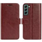 For Samsung Galaxy S23+ 5G R64 Texture Leather Phone Case(Brown) - 1