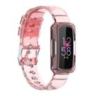 For Fitbit Inspire 3 TPU Integrated Watch Band(Transparent Pink) - 1