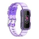 For Fitbit Inspire 3 TPU Integrated Watch Band(Transparent Purple) - 1
