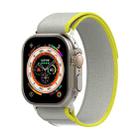 Double Color Nylon Hook and Loop Fastener Watch Band For Apple Watch Ultra 49mm(Yellow+Beige) - 1