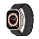 Double Color Nylon Hook and Loop Fastener Watch Band For Apple Watch Series 8&7 45mm / SE 2&6&SE&5&4 44mm / 3&2&1 42mm(Black+Grey) - 1