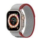 Double Color Nylon Hook and Loop Fastener Watch Band For Apple Watch Series 8&7 41mm / SE 2&6&SE&5&4 40mm / 3&2&1 38mm(Red+White) - 1