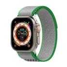 Double Color Nylon Hook and Loop Fastener Watch Band For Apple Watch Series 8&7 41mm / SE 2&6&SE&5&4 40mm / 3&2&1 38mm(Green+Dark Green) - 1