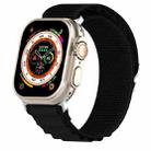 Double Color Nylon Watch Band For Apple Watch Series 8&7 45mm / SE 2&6&SE&5&4 44mm / 3&2&1 42mm(Black) - 1