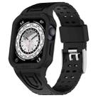 For Apple Watch Ultra 49mm Silicone Integrated Watch Band(Black) - 1