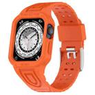 Silicone Integrated Watch Band For Apple Watch Series 8&7 45mm / SE 2&6&SE&5&4 44mm / 3&2&1 42mm(Orange) - 1