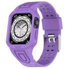 Silicone Integrated Watch Band For Apple Watch Series 8&7 41mm / SE 2&6&SE&5&4 40mm / 3&2&1 38mm(Purple) - 1