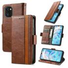 For UMIDIGI A13S CaseNeo Splicing Dual Magnetic Buckle Leather Phone Case(Brown) - 1