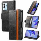 For ZTE Blade V40 Pro CaseNeo Splicing Dual Magnetic Buckle Leather Phone Case(Black) - 1