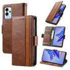For ZTE Blade V40 Pro CaseNeo Splicing Dual Magnetic Buckle Leather Phone Case(Brown) - 1