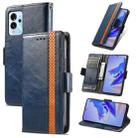 For ZTE Blade V40 Pro CaseNeo Splicing Dual Magnetic Buckle Leather Phone Case(Blue) - 1