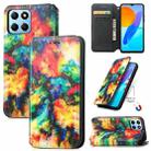 For Honor X8 5G CaseNeo Colorful Magnetic Leather Phone Case(Colorful Cloud) - 1