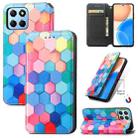 For Honor X8 5G CaseNeo Colorful Magnetic Leather Phone Case(Colorful Cube) - 1