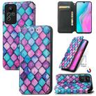 For Infinix Note 11 CaseNeo Colorful Magnetic Leather Phone Case(Purple Scales) - 1