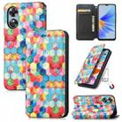 For OPPO A17 CaseNeo Colorful Magnetic Leather Phone Case(Magic Space) - 1