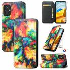 For Xiaomi Poco M5 CaseNeo Colorful Magnetic Leather Phone Case(Colorful Cloud) - 1