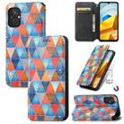 For Xiaomi Poco M5 CaseNeo Colorful Magnetic Leather Phone Case(Rhombus Mandala) - 1