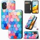 For Xiaomi Poco M5 CaseNeo Colorful Magnetic Leather Phone Case(Colorful Cube) - 1