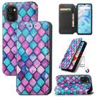 For UMIDIGI A13S CaseNeo Colorful Magnetic Leather Phone Case(Purple Scales) - 1