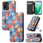 For vivo T2X CaseNeo Colorful Magnetic Leather Phone Case(Rhombus Mandala) - 1