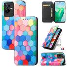 For vivo T2X CaseNeo Colorful Magnetic Leather Phone Case(Colorful Cube) - 1