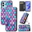 For ZTE Blade V40 Pro CaseNeo Colorful Magnetic Leather Phone Case(Purple Scales) - 1