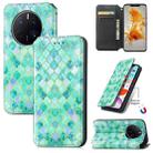 For Huawei Mate 50 Pro CaseNeo Colorful Magnetic Leather Phone Case(Emerald) - 1
