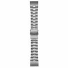 For Garmin Fenix 7 Sapphire Solar 22mm Titanium Alloy Quick Release Watch Band(Titanium Gray) - 1