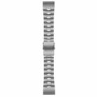 For Garmin Fenix 7X Solar 26mm Titanium Alloy Quick Release Watch Band(Titanium Gray) - 1