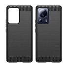 For Xiaomi 13 Lite Brushed Texture Carbon Fiber TPU Phone Case(Black) - 2