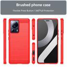 For Xiaomi 13 Lite Brushed Texture Carbon Fiber TPU Phone Case(Red) - 3