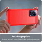 For Xiaomi 13 Lite Brushed Texture Carbon Fiber TPU Phone Case(Red) - 6