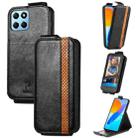 For Honor X8 5G Splicing Wallet Card Holder Vertical Flip Leather Phone Case(Black) - 1