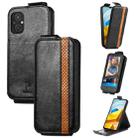 For Xiaomi Poco M5 Splicing Wallet Card Holder Vertical Flip Leather Phone Case(Black) - 1