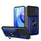 For Motorola Moto E30 Sliding Camshield Card Phone Case(Blue) - 1