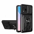 For vivo Y21 Sliding Camshield Card Phone Case(Black) - 1