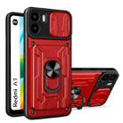 For Xiaomi Redmi A1 4G Sliding Camshield Card Phone Case(Red) - 1