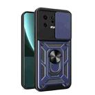 For Xiaomi 13 Sliding Camera Cover Design Phone Case(Blue) - 1