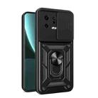 For Xiaomi 13 Sliding Camera Cover Design Phone Case(Black) - 1